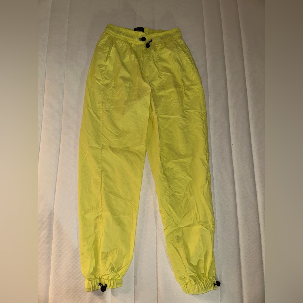 BERSHKA neon yellow pants